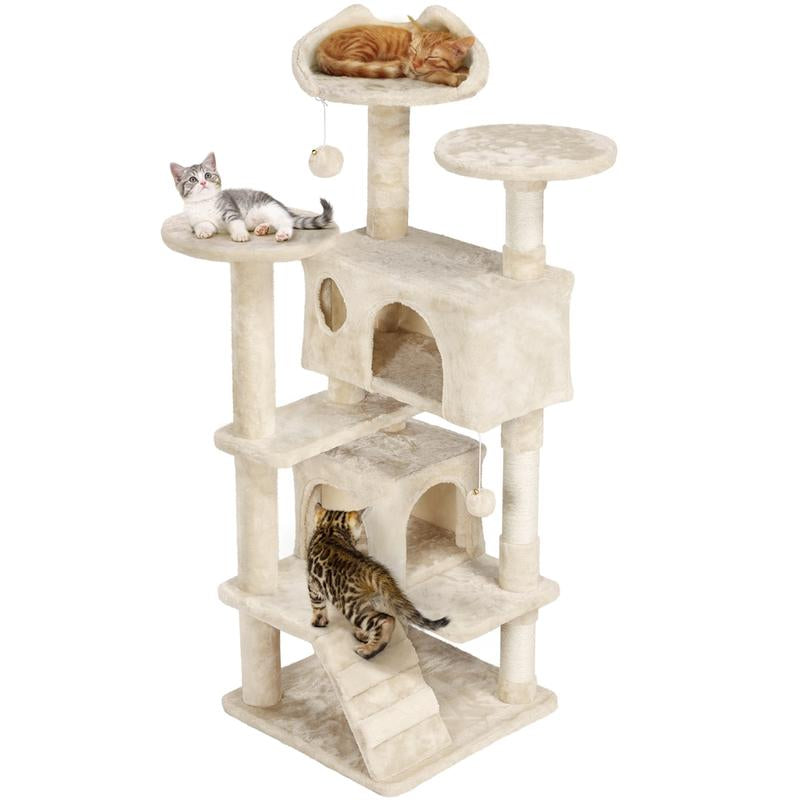 Yaheetech 54-Inch Cat Tree Tower with Condo and Scratch Post for Kittens and Small Pets