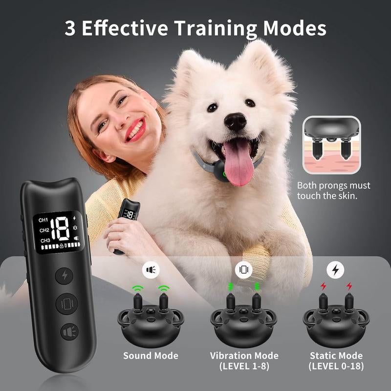 Professional Ultrasonic Dog Training Collar - Effective Bark Deterrent Device for Behavior Correction