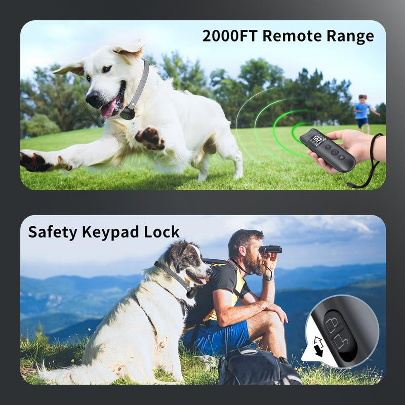 Professional Ultrasonic Dog Training Collar - Effective Bark Deterrent Device for Behavior Correction