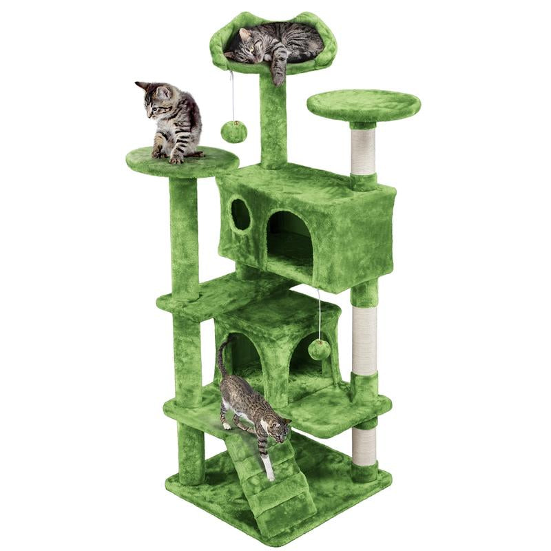 Yaheetech 54-Inch Cat Tree Tower with Condo and Scratch Post for Kittens and Small Pets