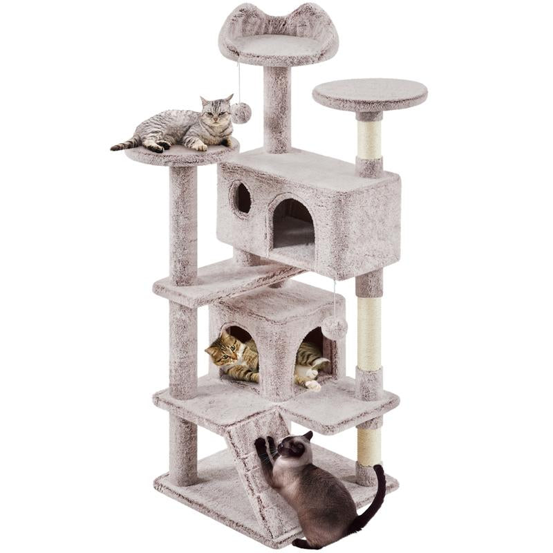 Yaheetech 54-Inch Cat Tree Tower with Condo and Scratch Post for Kittens and Small Pets