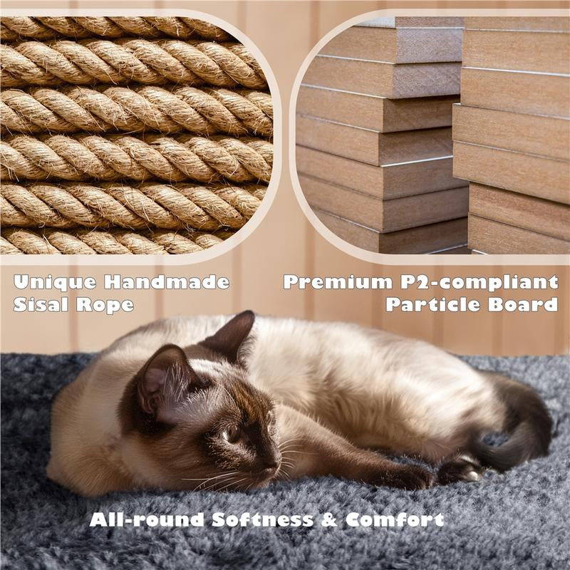 Yaheetech 54-Inch Cat Tree Tower with Condo and Scratch Post for Kittens and Small Pets