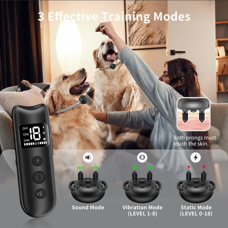 Professional Ultrasonic Dog Training Collar - Effective Bark Deterrent Device for Behavior Correction