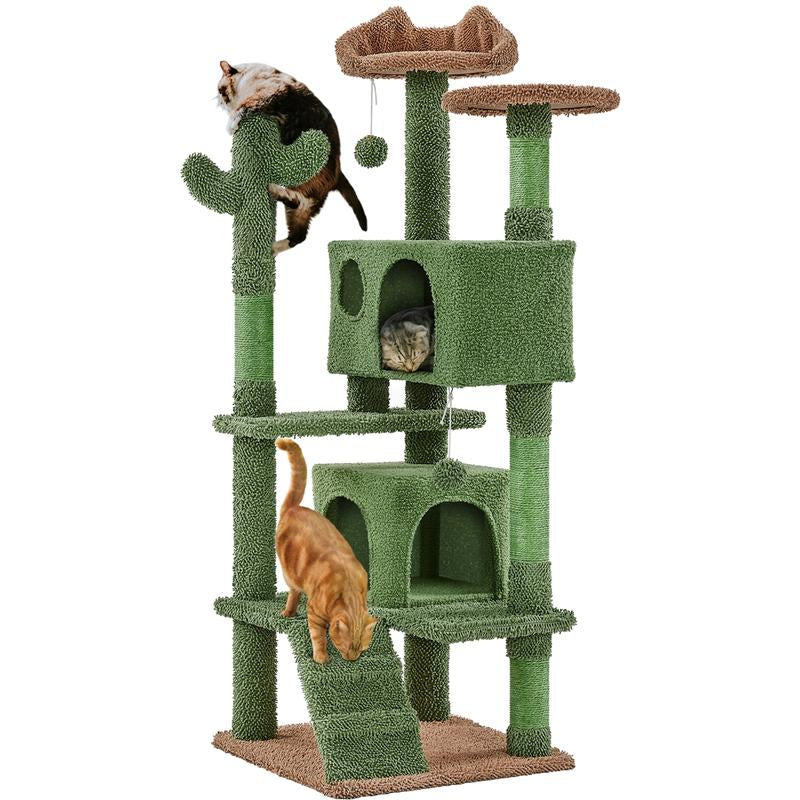 Yaheetech 54-Inch Cat Tree Tower with Condo and Scratch Post for Kittens and Small Pets
