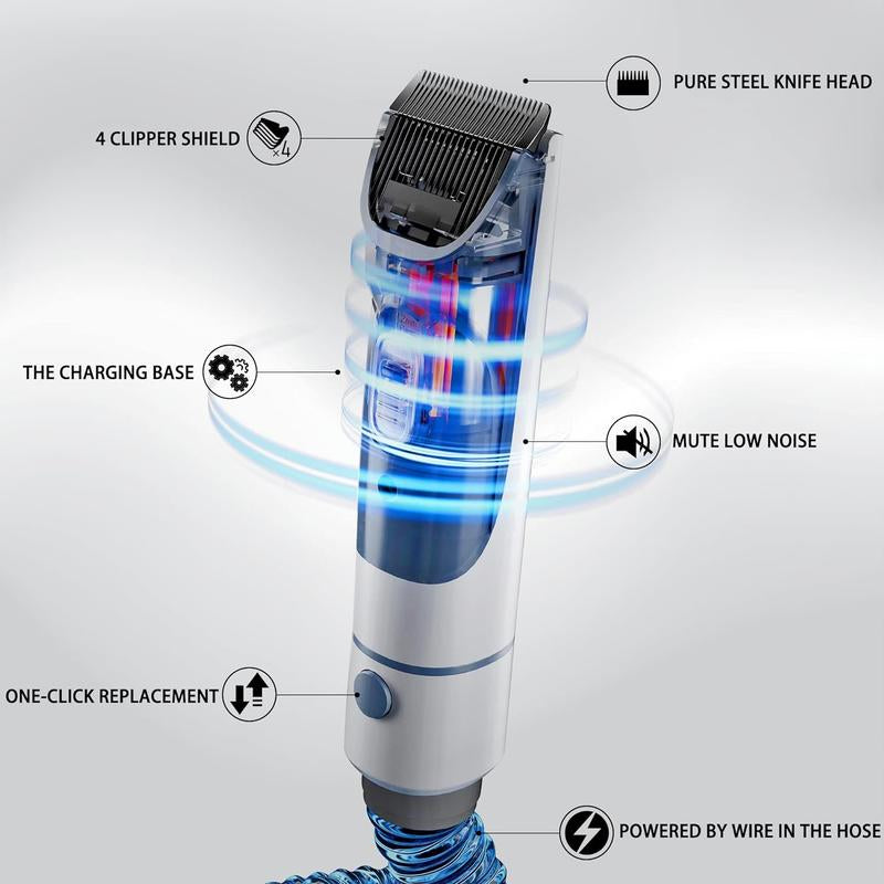 LMVVC Pet Grooming Kit with Vacuum for Dogs and Cats Groomer Tools Poodle Puppy